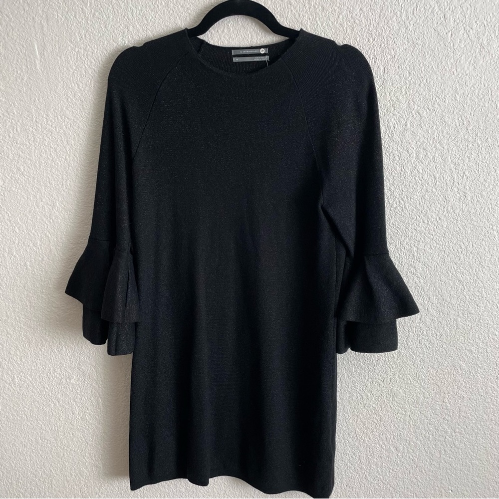 Anthropologie Claudette Ruffle Sweater Dress in Black - Picture 4 of 9
